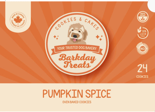 Pumpkin Spice Dog Cookies