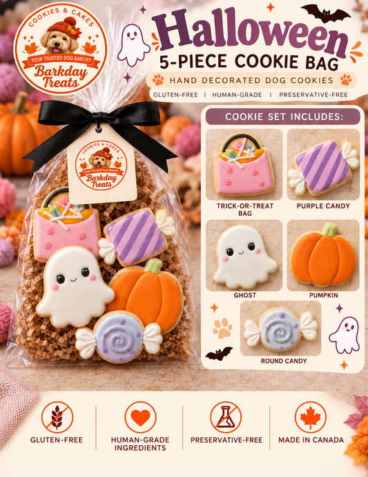 Halloween 5-Piece Dog Cookie Bag